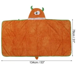 Unique Bargains Soft Absorbent Coral Fleece Hooded Towel For Bathroom Classic Design 53"x31" Orange 1 Pc -Avanti Sales Shop GUEST dbe610ea 84e0 43c3 8cce fc890ea5c9d3