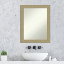 22" X 28" Non-Beveled Mosaic Bathroom Wall Mirror Gold - Amanti Art -Avanti Sales Shop GUEST e0280e90 d695 42d6 a078 39ac7aa42831