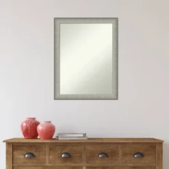 21" X 27" Non-Beveled Elegant Narrow Bathroom Wall Mirror Brushed Pewter - Amanti Art -Avanti Sales Shop GUEST e6deecff 891b 4132 992a b1959affcc73