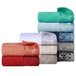 100% Cotton Medium Weight Floral Border Hand Towels (Set Of 4) By Blue Nile Mills -Avanti Sales Shop GUEST e6fcb08c 3ce2 4d9e 8334 e79e3702c079