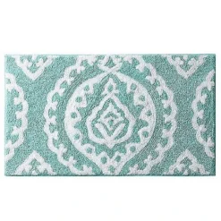 Kate Aurora 100% Premium Cotton Damask Designed Non Slip Bath Rug - 20 In. W X 32 In. L -Avanti Sales Shop GUEST e96186e0 816e 42da 8d7d 56506b9de9b9