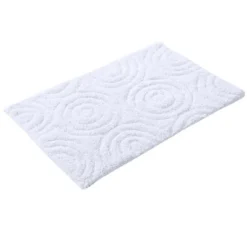 Knightsbridge Beautiful Circle Design Premium Quality Year Round Cotton With Non-Skid Back Bath Rug White -Avanti Sales Shop GUEST ec4efafc 5327 41cb 8f5c 9cc58669a473