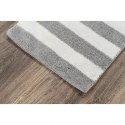 2pc Striped Washable Bathroom Rug Set Platinum Gray/White - Garland Rug -Avanti Sales Shop GUEST ecfed79b 53e4 46ee 8da1 ee4b012ecdf3