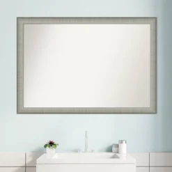 39" X 27" Non-Beveled Elegant Narrow Bathroom Wall Mirror Brushed Pewter - Amanti Art -Avanti Sales Shop GUEST ef730cfa 1f64 49ac 9405 c46384aab957