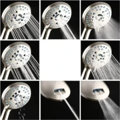 High Pressure Handheld Rain 50 Mode Three Way Shower Head Combo With Adjustable Arm Nickel - Aquabar -Avanti Sales Shop GUEST efe079ac b939 4c71 a5ef c791cb6042dc