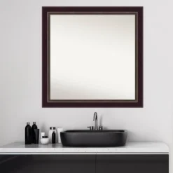 30" X 30" Non-Beveled Signore Bronze Wood Bathroom Wall Mirror - Amanti Art -Avanti Sales Shop GUEST f14367c0 4f43 40c5 8d27 da1903cb0227