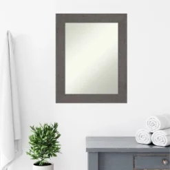 24" X 30" Non-Beveled Rustic Plank Gray Bathroom Wall Mirror - Amanti Art -Avanti Sales Shop GUEST f15711f8 71c2 4d09 82f2 8fdb3adb14e9