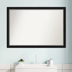 39" X 27" Non-Beveled Eva Narrow Bathroom Wall Mirror Black - Amanti Art -Avanti Sales Shop GUEST f4d98550 af2c 4188 bada f9cd9d628272