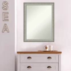 21" X 27" Non-Beveled Elegant Narrow Bathroom Wall Mirror Brushed Pewter - Amanti Art -Avanti Sales Shop GUEST f559bc9d eb67 47d1 863d 43491b81d3e8