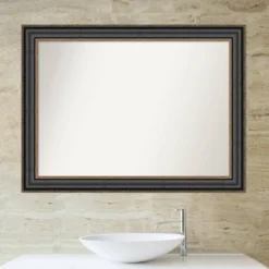 44" X 33" Non-Beveled Thomas Black Bronze Bathroom Wall Mirror - Amanti Art -Avanti Sales Shop GUEST f625fb48 7c05 4833 b212 8b909473d391