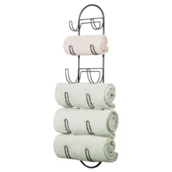 MDesign Metal Wall Mount Bath Towel Storage Organizer Rack, 6 Shelves -Avanti Sales Shop GUEST f685313c 66b9 4370 981e 2043abbc3ce6