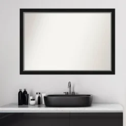 39" X 27" Non-Beveled Eva Narrow Bathroom Wall Mirror Black - Amanti Art -Avanti Sales Shop GUEST f752e471 330f 47c2 a64a 371bf8c9e675