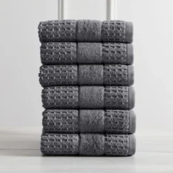 Market & Place Cotton Quick Dry Waffle Weave 6-Pack Hand Towel Set -Avanti Sales Shop GUEST f8554fc6 963c 4c8d b8ae 5b497276b944