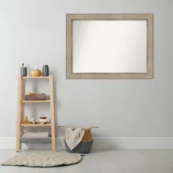 44" X 33" Non-Beveled Trellis Silver Wood Bathroom Wall Mirror - Amanti Art -Avanti Sales Shop GUEST fa5ff082 e421 41cb 98e2 b9833e927396