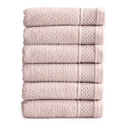 Market & Place Cotton Quick Dry Textured 6-Pack Hand Towel Set -Avanti Sales Shop GUEST fb59a190 0ada 4834 ae51 d91b757538cf