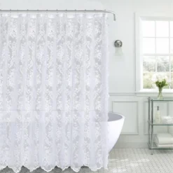 Kate Aurora Country Farmhouse Shabby Chic Floral Lace Shower Curtain -Avanti Sales Shop GUEST fe7a4bfc 6638 4f61 adaf 6ce30cbc6f83