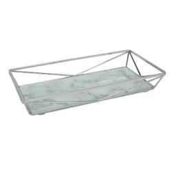 Geometric Tempered Glass Vanity Tank Tray White/Chrome - Home Details -Avanti Sales Shop GUEST feb86fe9 e66b 413e bd09 38b64393f324